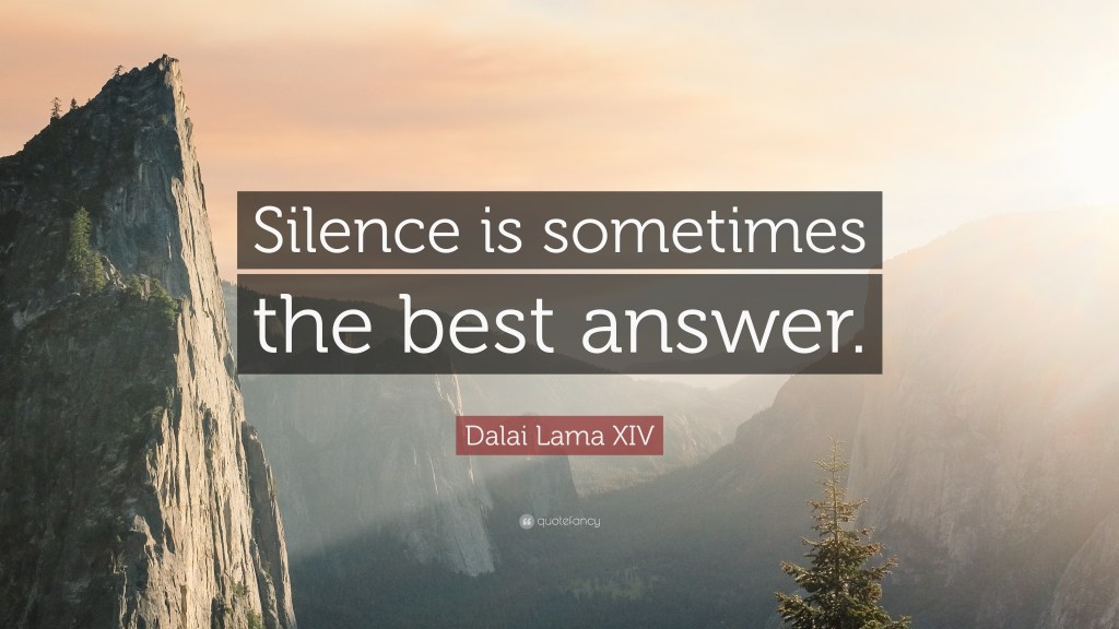 The sound of silence…when God doesn’t&nbsp;speak.